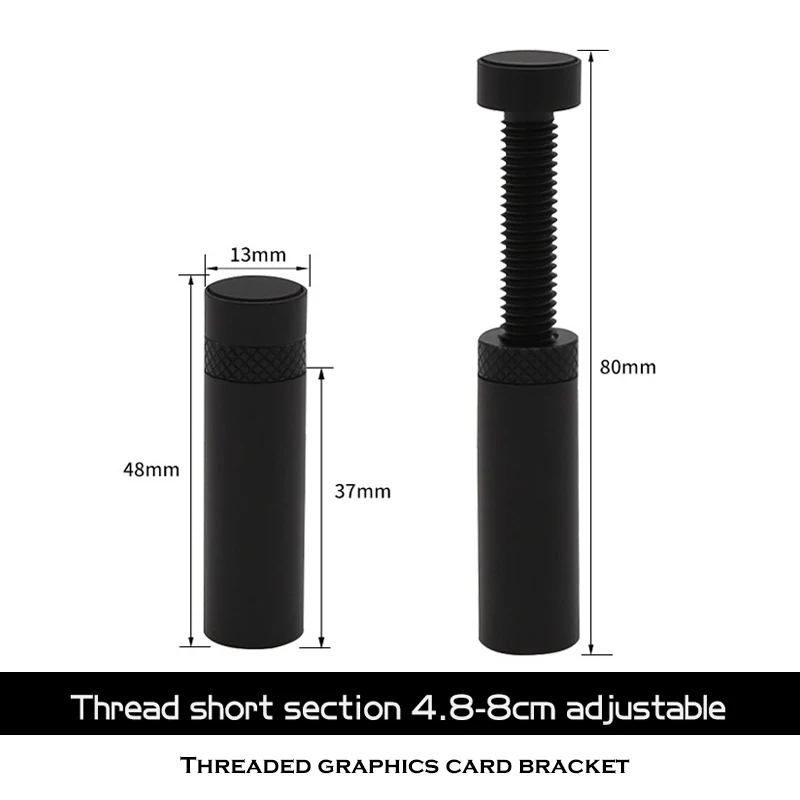 ITX Small Case GPU Holder Anti-bending Bracket Jack Support Frame All-aluminum Metal Magnetic Bottom