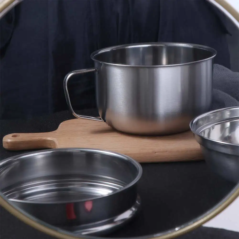 

Stainless Steel Instant Noodle Bowl Drop-proof with Lid and Handle Lunchbox Corrosion-resistant Unbreakable Soup Bowl School