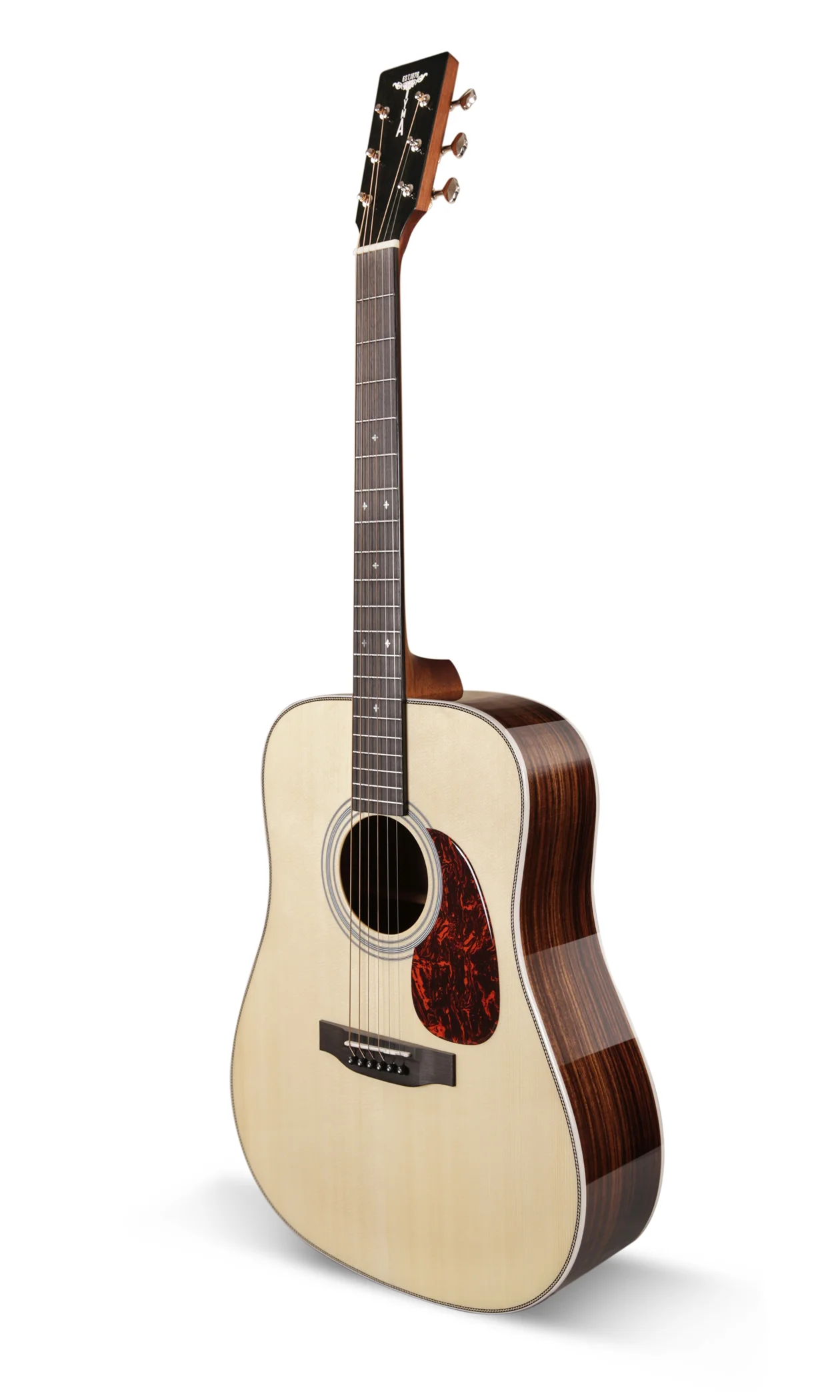 TYMA TD12 41 Inch Solid Engelmann Spruce Acoustic Guitar Dreadnought Rosewood Folk Guitar Fishman INK Pickup Herringbone Gig Bag
