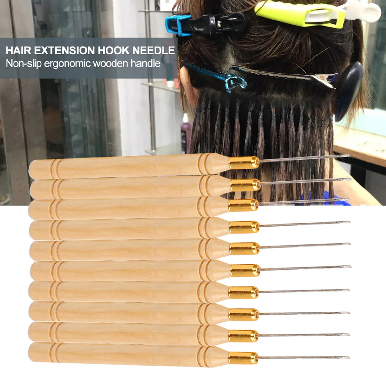 

Hook Needle Wooden Handle Hair Extension Hook Needle Wig Tools Hair Extension Hook Needle Hair Extension Tools Wig Tools