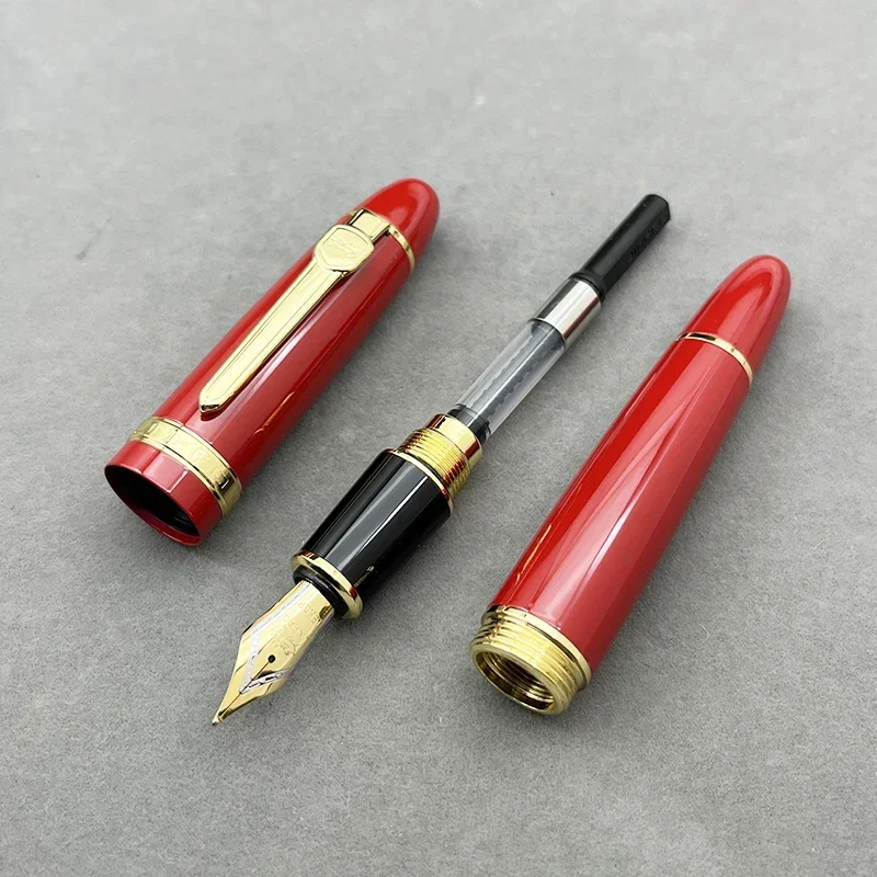 قلم حبر جينهاو 159 قضيب سميك أحمر قلم مكتب الأعمال