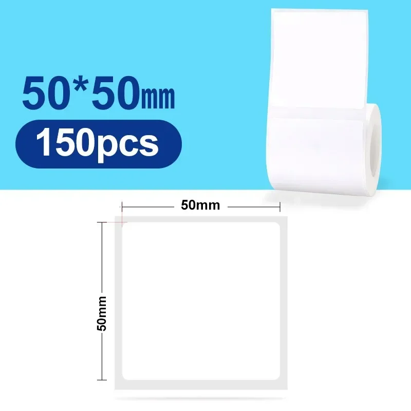 30–50 mm Niimbot B21 B1 B3S Drucker-Etikettenpapierrolle, weiße Aufkleber-Druckpapierrollen, reißfester, wasser- und ölbeständiger Klebstoff