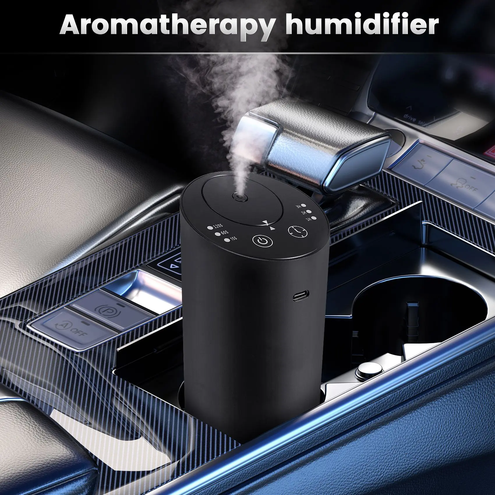 Essential Oil Diffuser Car Air Freshener Aroma Waterless USB Auto Aromatherapy Nebulizer Rechargeable For Home Yoga