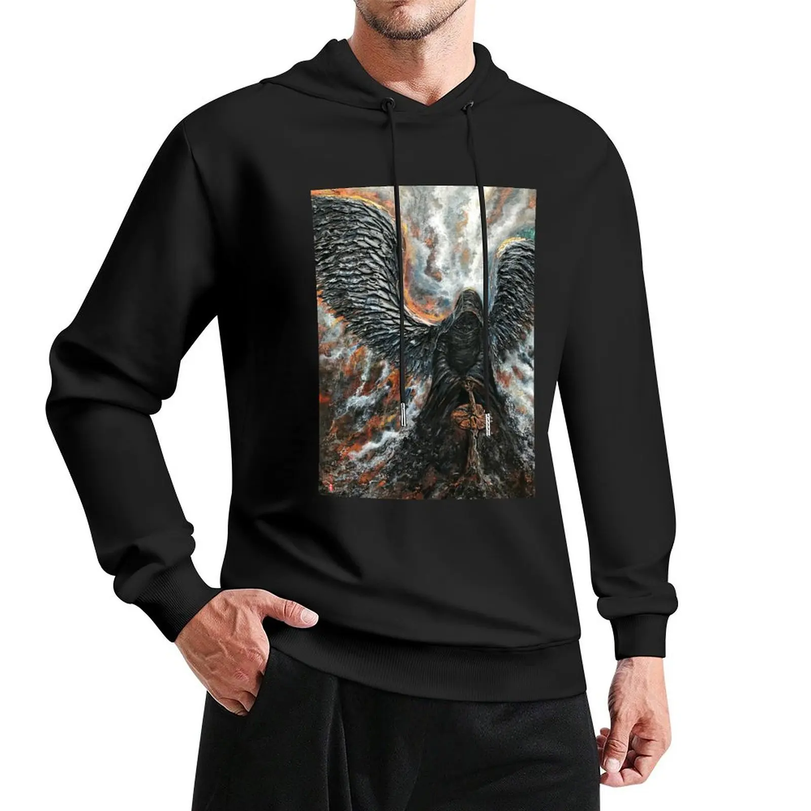 

Angel of death Pullover Hoodie graphic t shirts men aesthetic clothing men's sweat-shirt set anime clothes tracksuit