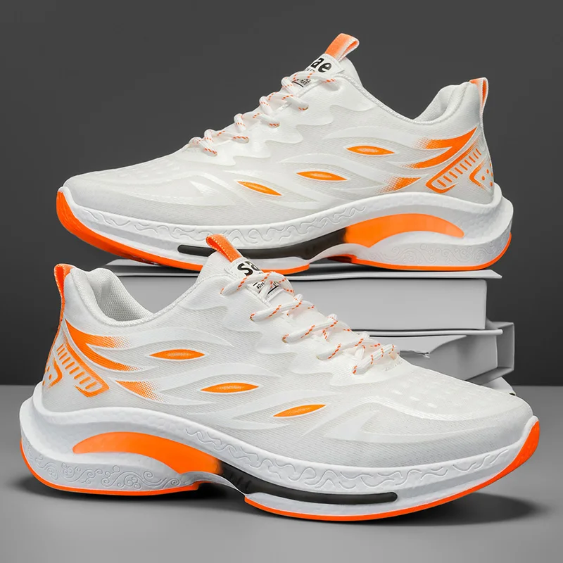 

2025 Men's Breathable Running Shoes Summer Comfortable Non-slip Soft Sole Sneakers Fashion Designer Men's Casual Tennis Shoes