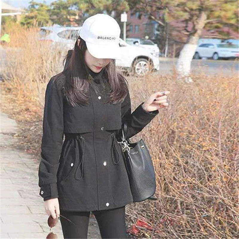 2023 nuove donne giacca a vento cappotto moda primavera autunno Casual bianco giacca con attrezzi coreano con cappuccio stile Harajuku studente Outwear