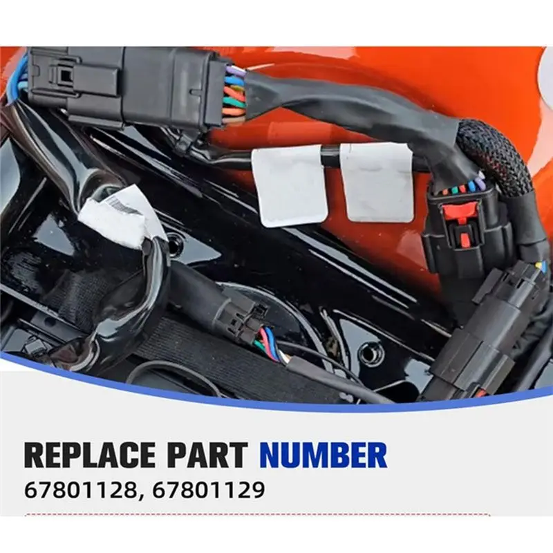 قطع الاتصال السريع 12-Pin إلى 6-Pin Wiring Harness Tour Pack Light لـ Davidson CVO، Road Glide، 67801128 67801129
