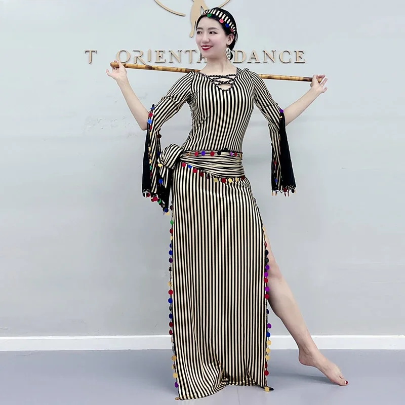 Trajes de dança do ventre robe leite seda ouro lantejoulas vestidos de dança baladi folk personalizado 2024 baladi shaabi roupas de dança oriental