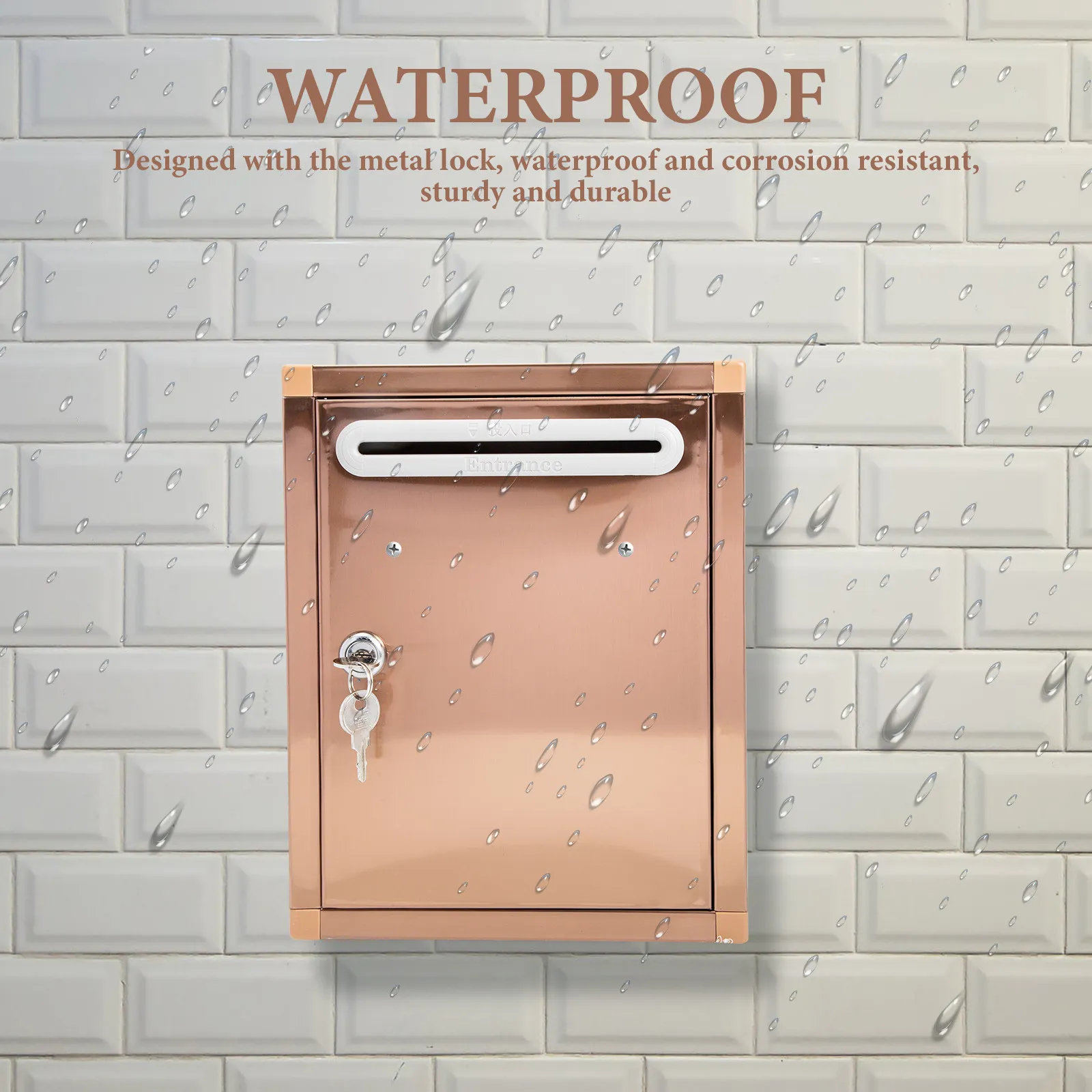 Metal Large Lockable Stainless Steel Mailbox Stainless Steel Letter Box Suggestion Office School Work