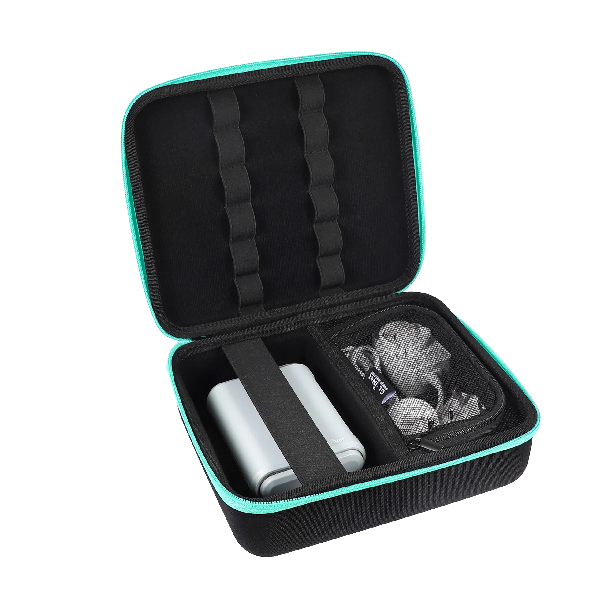 GL.iNet حقيبة تنظيم كبيرة للسفر لأجهزة توجيه السفر، وأجهزة التوجيه الخلوية، وحقيبة القرص الصلب، متوافقة مع الشواحن