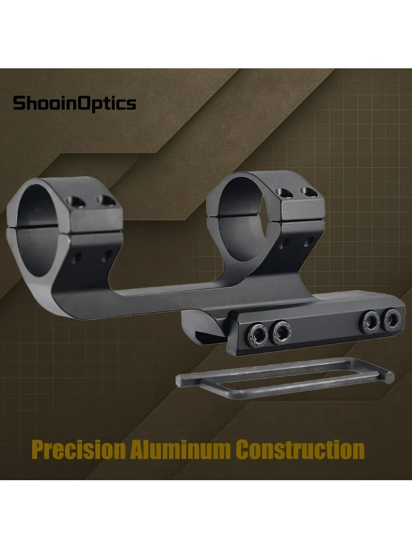 Shooin Optics 30mm Montaż Lunety Jednoczęściowy Cantilever z Szyną Picatinny 20mm, Precyzyjny Aluminiowy do Lunety Celowniczej — 2