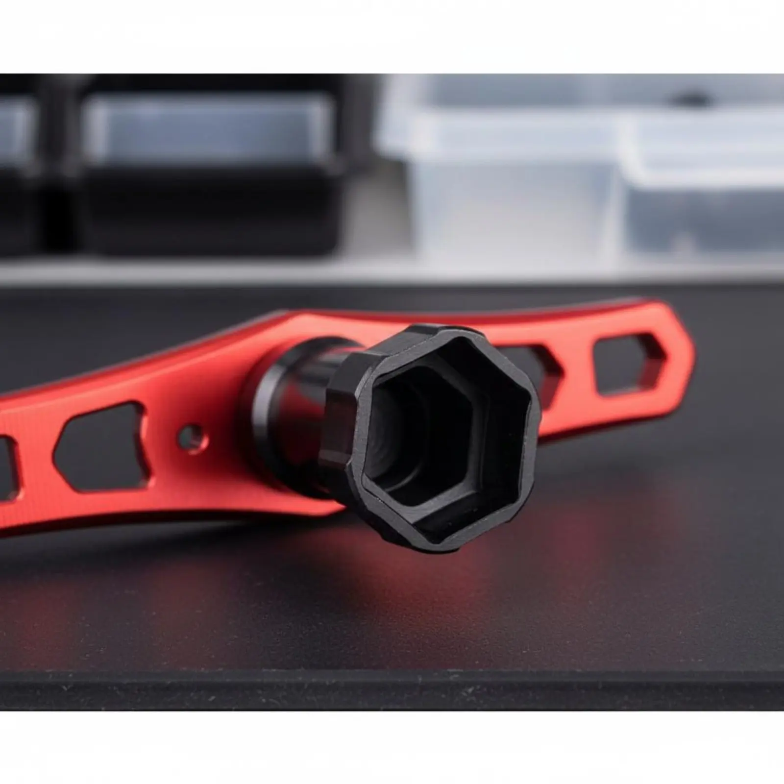 17mm Wheel Hex Nut Sleeve Aluminum Alloy RC Car Wheel Nut Tool T-Handle Hex Wrench Long-Lasting RC Car Repair Tool Non-Slip Grip view 5