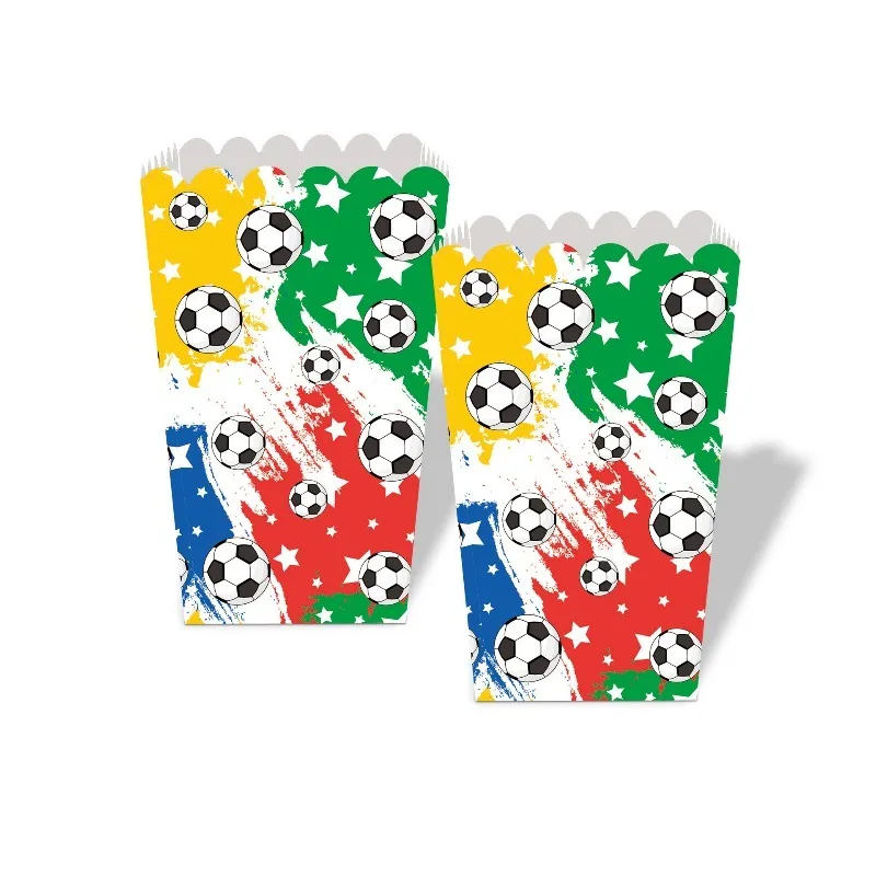 Boîtes à Popcorn Football/Soccer pour Fêtes d'Anniversaire, Boîtes à Bonbons, Décorations de Fête 2026