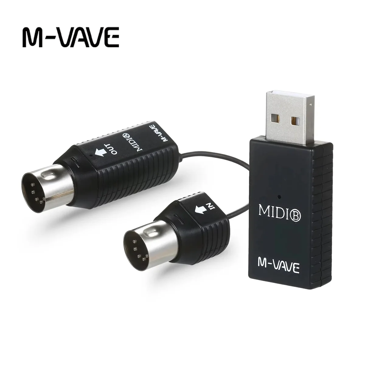 M-VAVE MS1 Mini Wireless MIDI Adapter Plug & Play Portable MIDI Transmitter for Electronic Musical Instruments