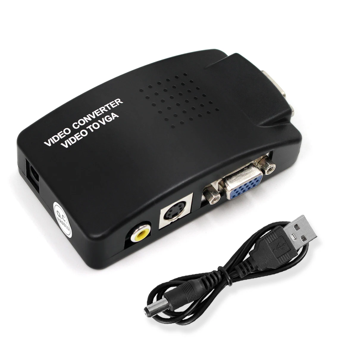 AV-VGA 어댑터 S-비디오-VGA 컨버터, 1080P HD 비디오 스위치 박스, STB, DVD, PC용 AV 입력-VGA 출력 지원