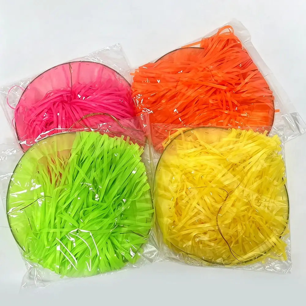 2.1m Neon Tassel Curtain Tube Hanging Design Bright Fluorescent Effect Party Ceiling Hanging Decor Easy To Install & DIY PET