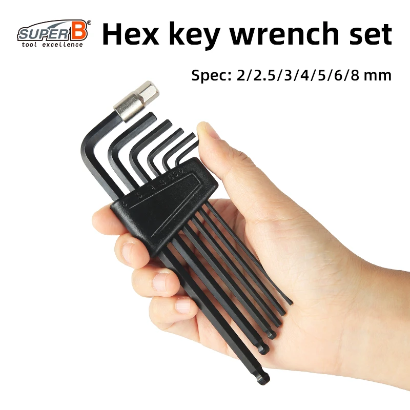 6Pcs/set Multifunction Allen wrench 2/2.5/3/4/5/6mm Hexagon Allen Key Wrench Tools Set Flat/Ball Head Bicycle Repair Tools