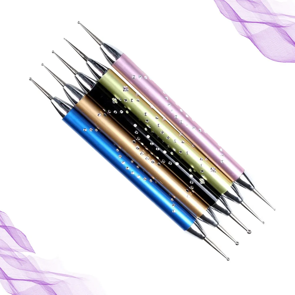 5Pcs Pattern Tracing Stylus Fondant Dotting Tool Set Smooth Ball Tip for Baking Cake Decoration Clay Blending Rock Art Gourd