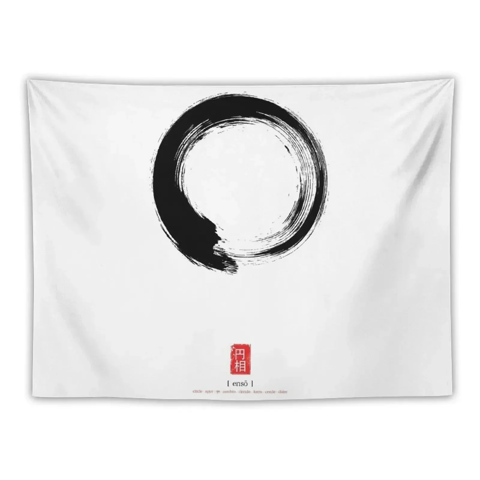 

Enso / Japanese Zen Circle Poster Tapestry Decorations For Your Bedroom Carpet On The Wall Tapestry