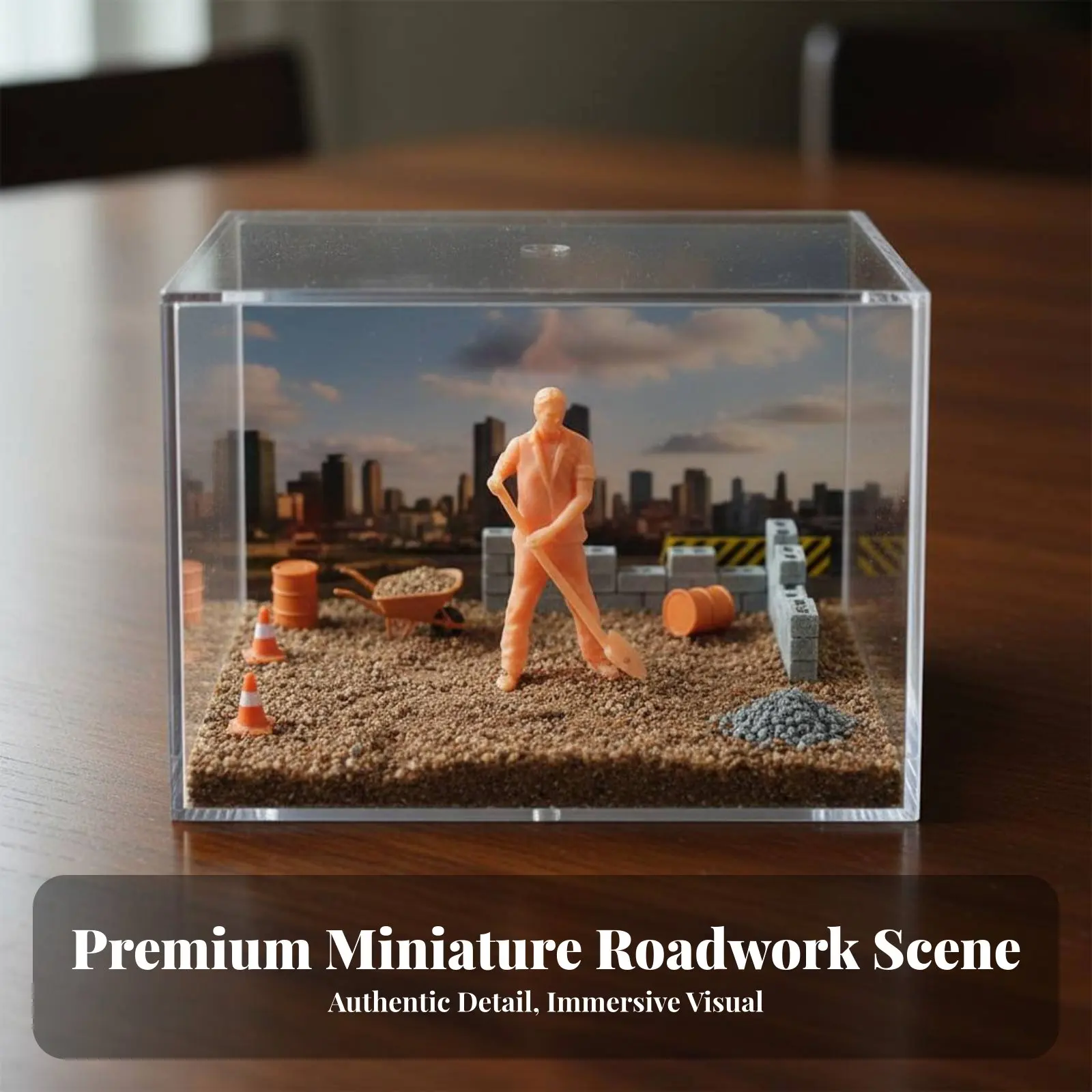 Modellino Operaio Stradale, Figurina Minatore in Miniatura, Statuetta Operaio Edile, Scala 1:87 Altamente Dettagliata, Vari Personaggi