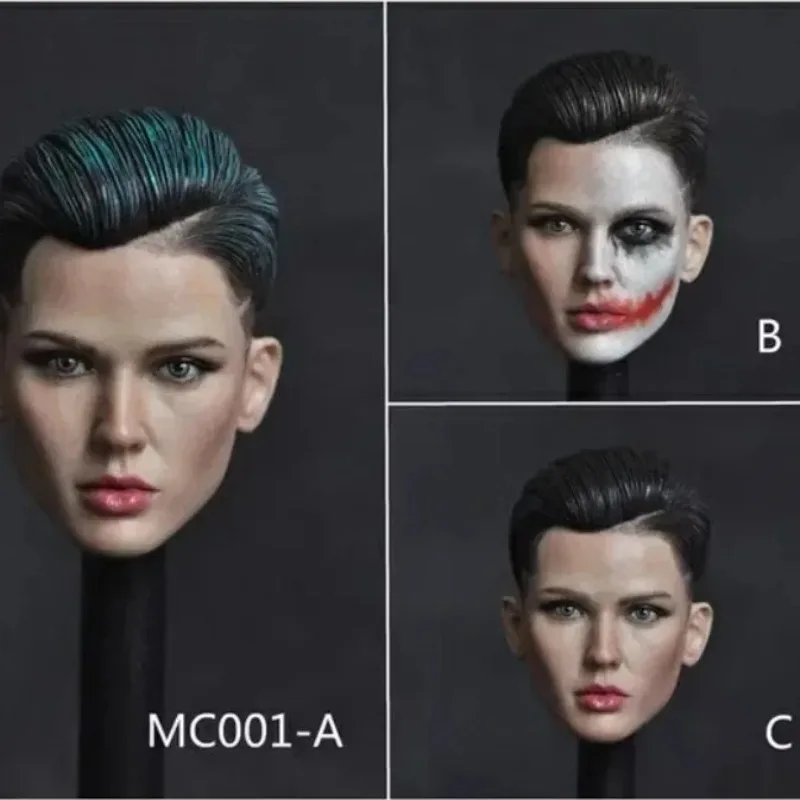 MC001 Escala 1/6 Escultura de Cabeza de Soldado Femenina con Maquillaje y Detalles para Figura de Acción de 12 Pulgadas, Modelo PH JIAOU