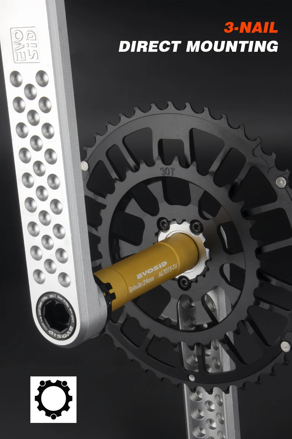 EVOSID Rennrad Kettenblatt 48-32T 46-30T Doppelkettenblatt CNC Gravel Bike Kettenrad für 9/10/11/12 Geschwindigkeit Kurbelgarnitur – Detail 3