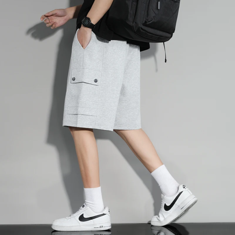 

Summer casual pure cotton shorts men's board shorts breathable loose beach shorts comfortable fitness basketball sports shorts