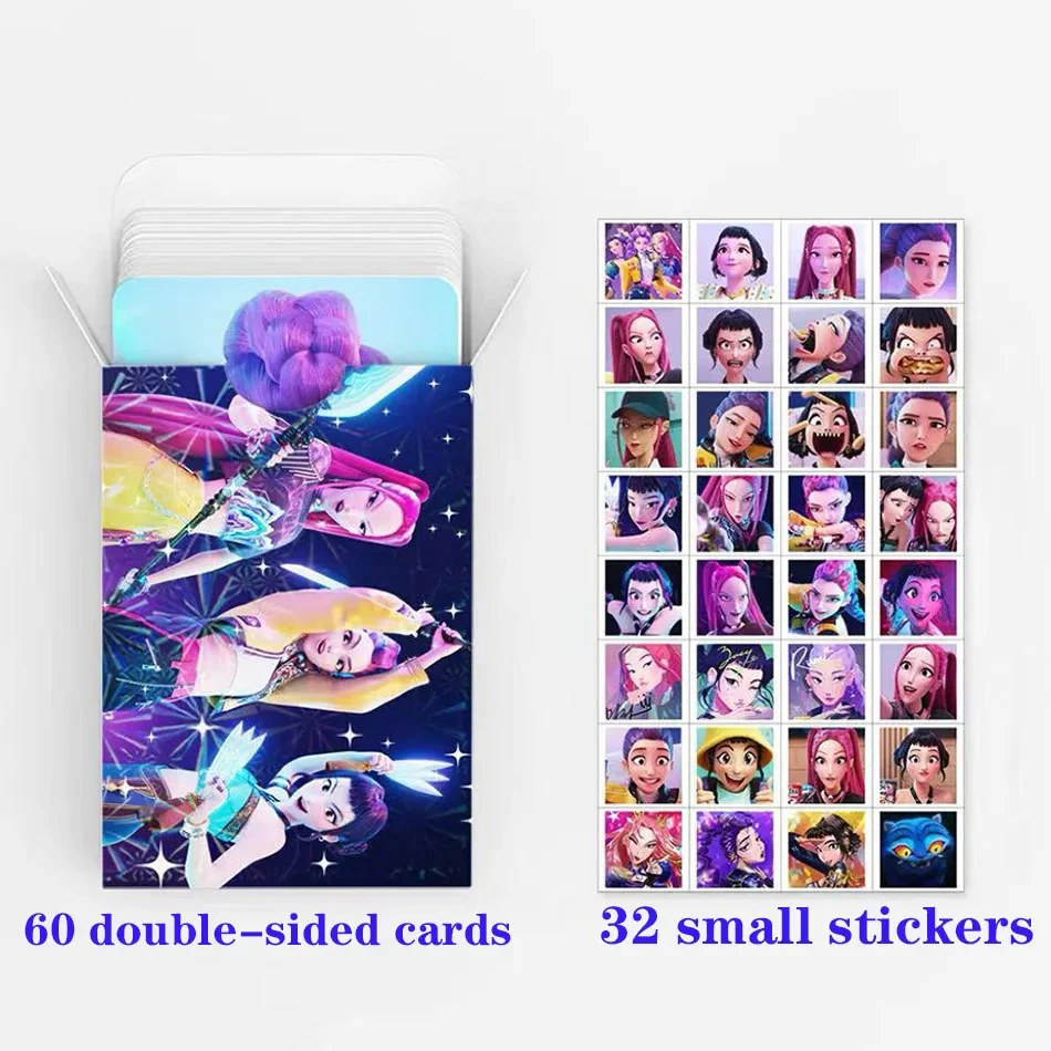 K-Pop Devil Hunters Saja Anime Karten Aufkleber Kinder Party Cosplay Gaming Sammlerstück Cartoon Huntrix Dekorativ Weihnachten Geburtstag