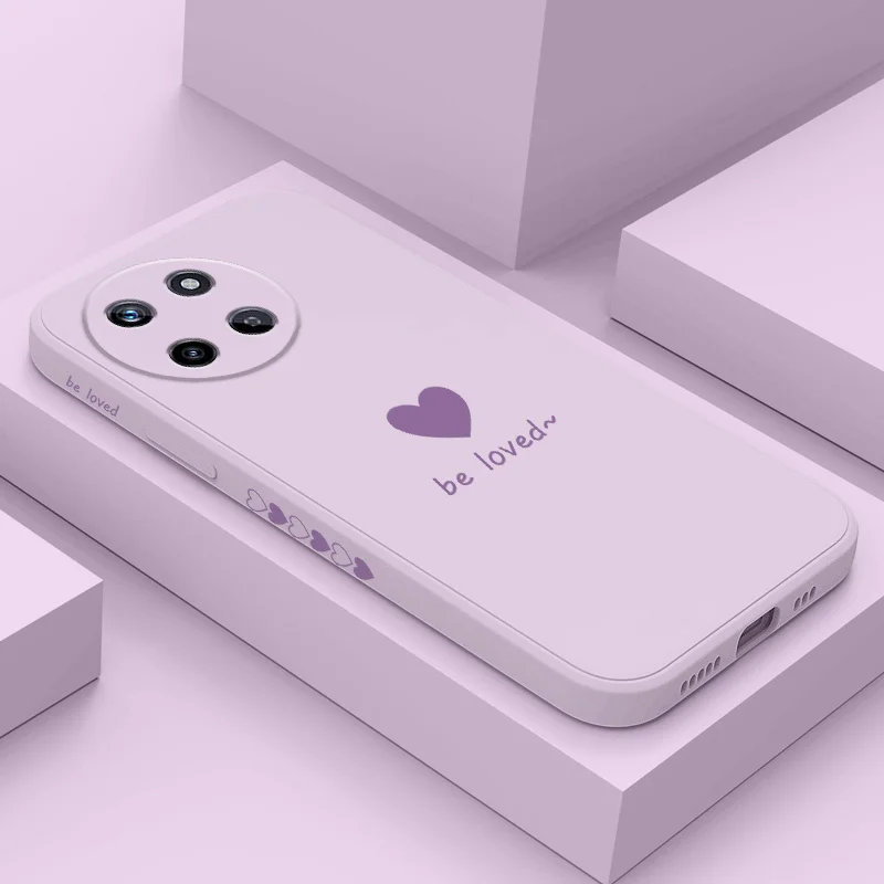 

Simple Heart Phone Case For OPPO Realme 14 13 12 11 10 9 9i 8 8i 7 Pro Plus C35 C21Y C25Y C25 4G 5G Liquid Silicone Cover