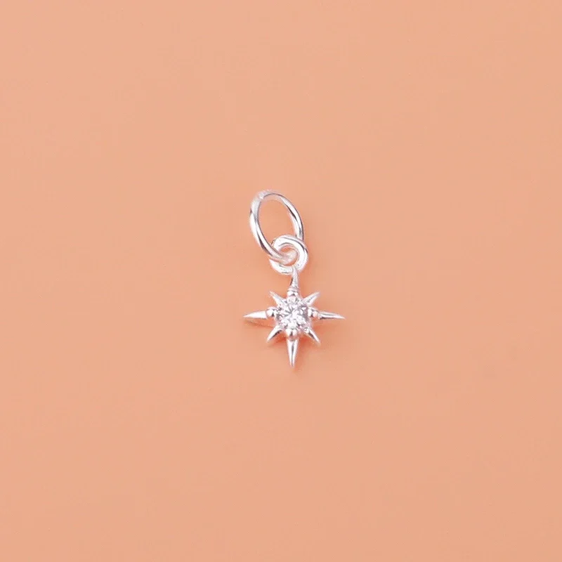 Korean Japanese light luxury accessories 925 sterling silver Flash star bracelet ring pendant
