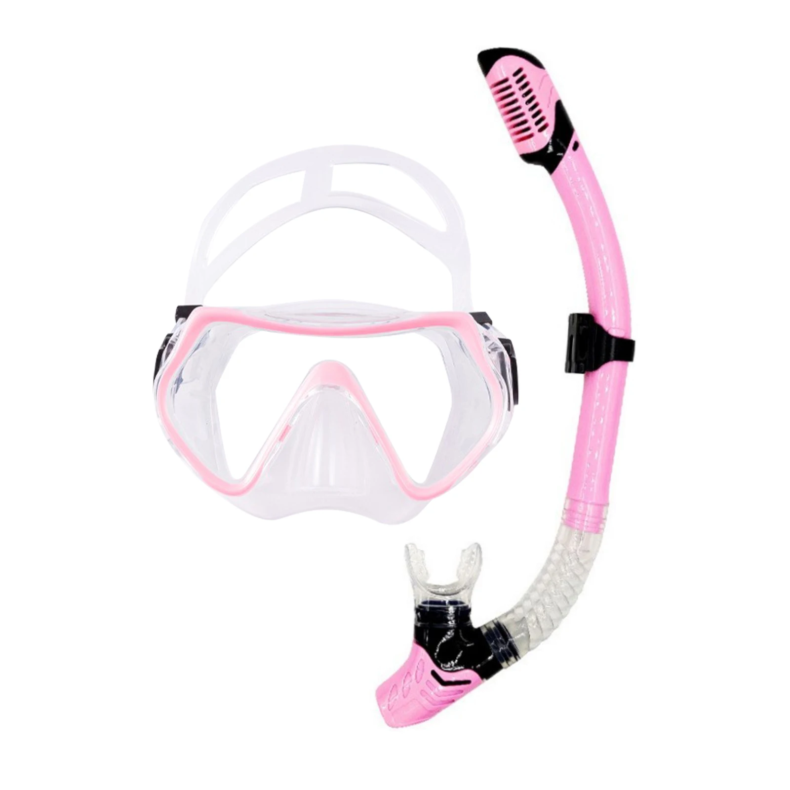 

Scuba Diving Mask Set for Adult, Tempered Glass Snorkel Mask, Anti-Fog Swim Mask, No Leakage Swim Goggles, Snorkeling Gear Set