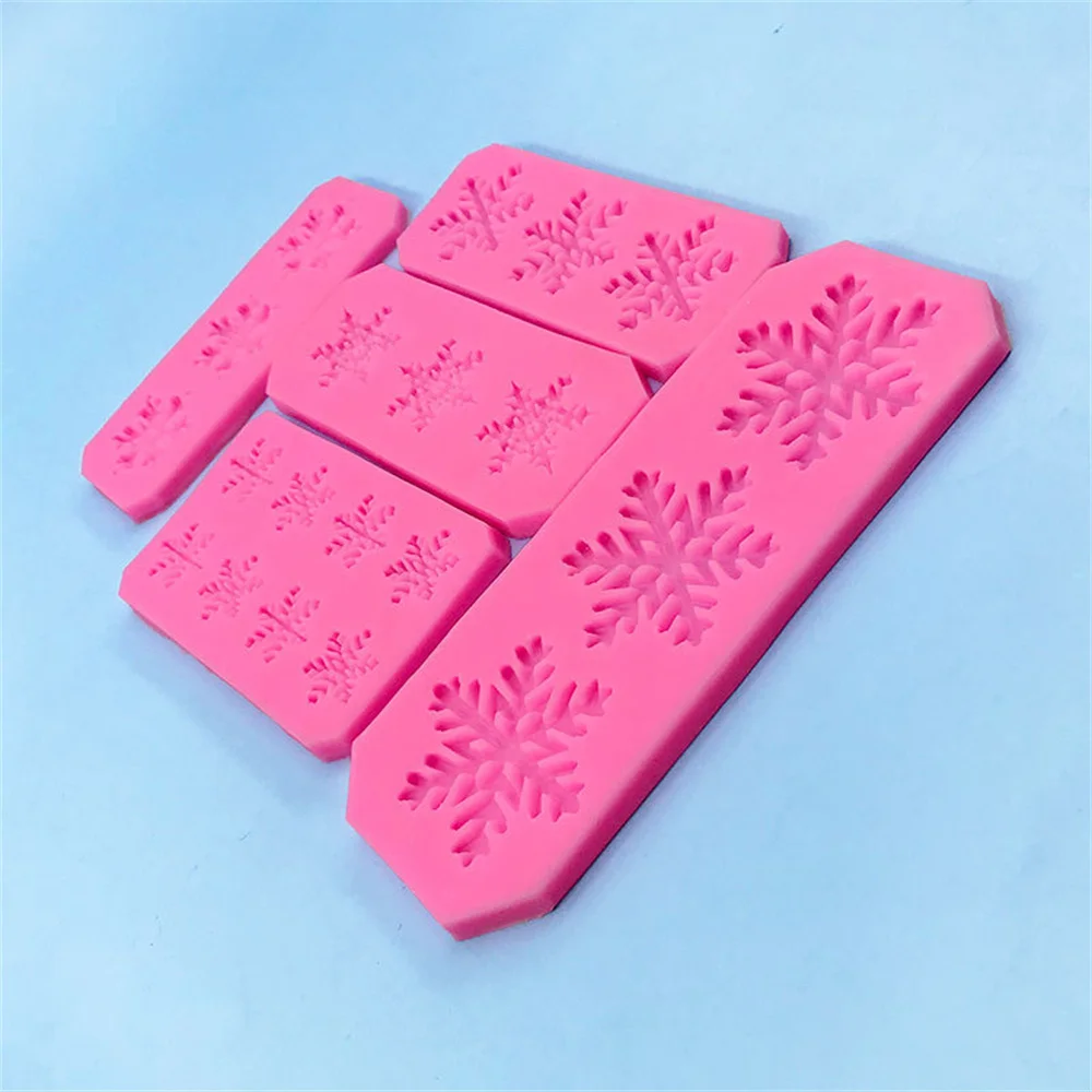 Party Cake Around Decoration Snowflake Chocolate Fondant Mold Baking Cooking Decorating Tools Silicone Christmas Winter Gift