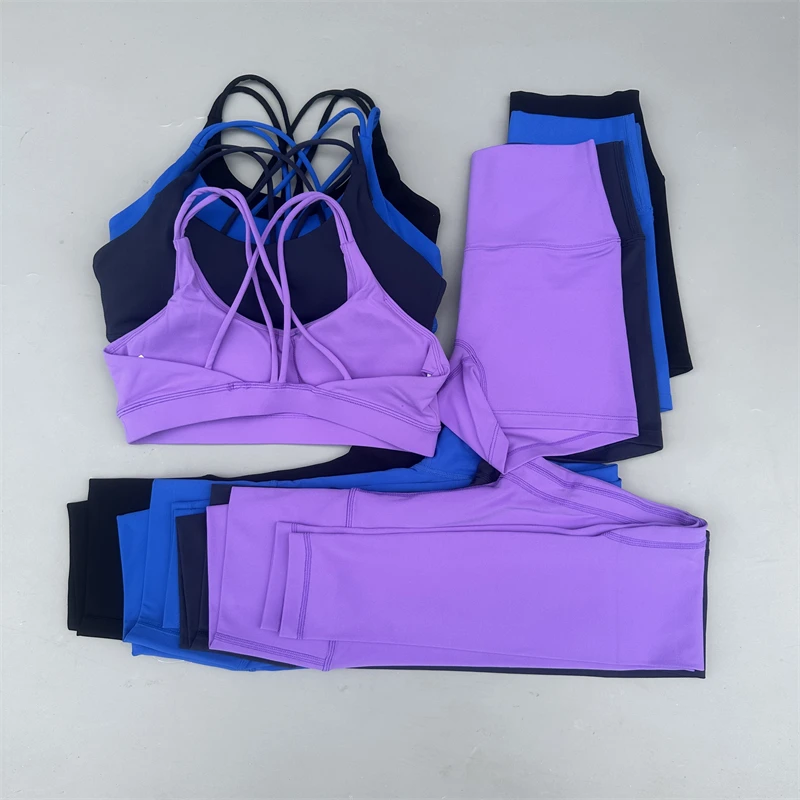 Yoga Suit 3 Piece Set Women's Sportswear Pilates Fitness Suit Running Exercise Gym Fashion Sexy Hot Girl Sportswear Soft Elastic