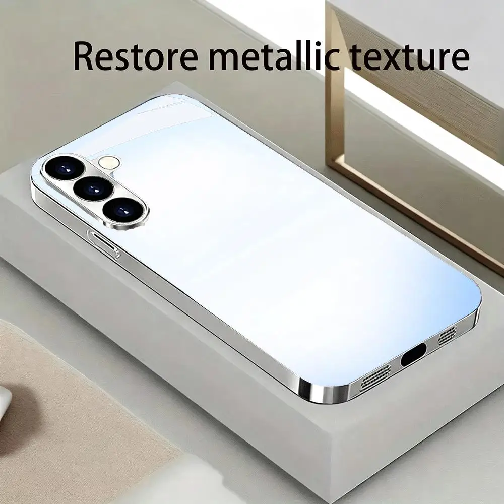 Neue Farbverlauf HD-Muster Silberbeschichtete Glas Stoßfeste Handyhülle für Samsung Galaxy S26/S25/S24/S23/S22 Ultra Plus/Fe