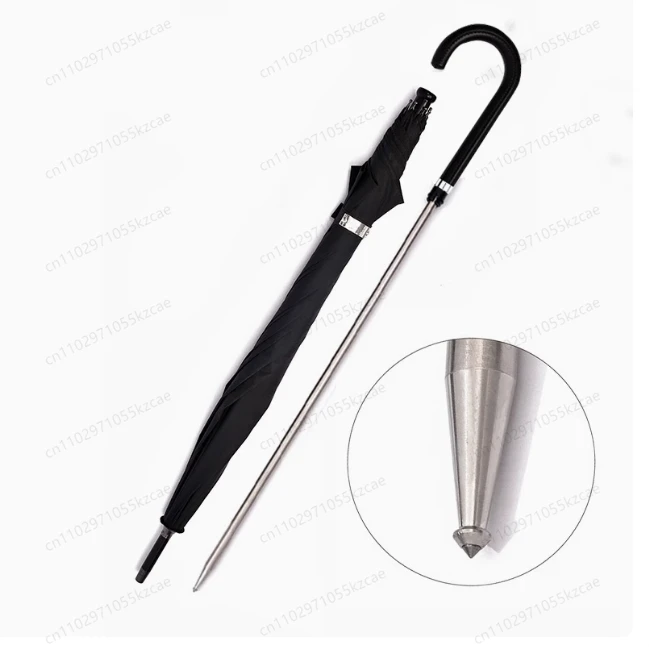 Self Defense Sword Umbrella, Long Handle Straight Rod Rain & Sun Umbrella with Black Coating, Unsharpened Blade for Walking - view 5