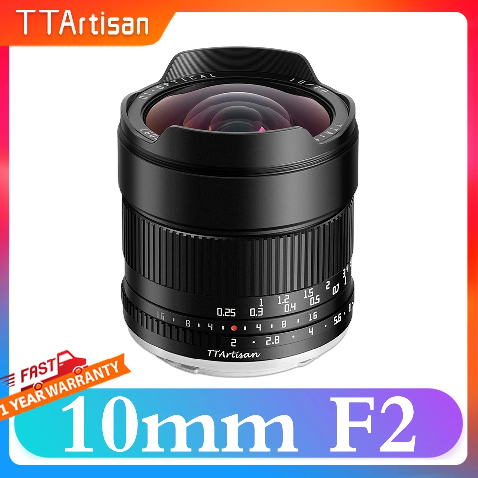 TTArtisan APS-C 10mm F2 ASPH. Ultra-wide Angle Prime Lens for Camera Photography with Sony E Mount NEX-5 NEX-C3 NEX-5N NEX-7