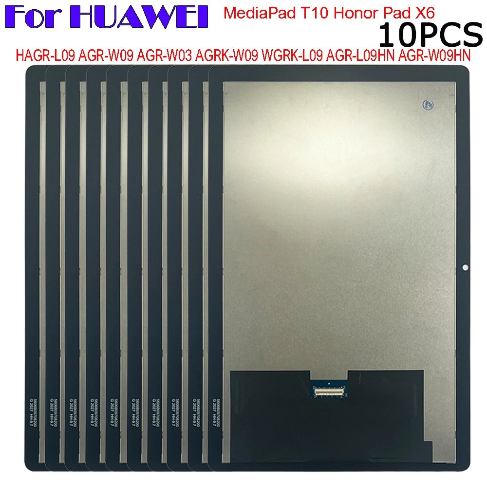 10PCS For Huawei MediaPad T10 Honor Pad X6 AGR-W09 AGR-W03 AGRK-W09 L09 W09HN LCD Display Touch Screen Digitizer Glass Assembly