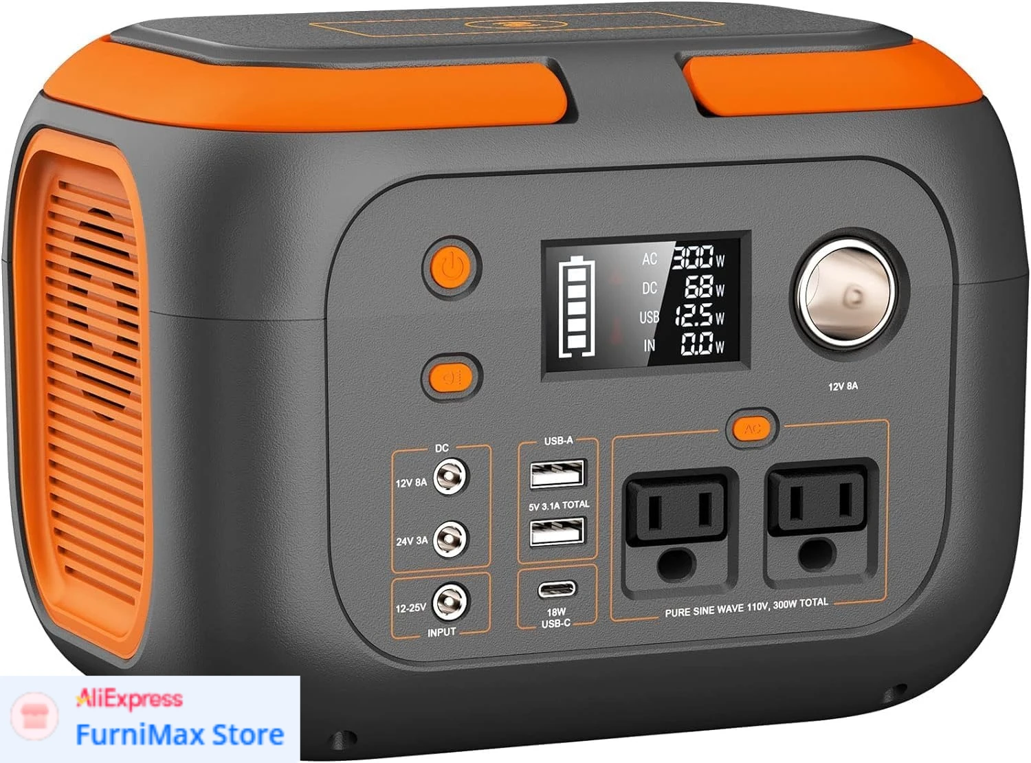 

Портативная электростанция 300 Вт, 260 Вт·ч/70400 мА·ч, уличный солнечный генератор, мобильный литиевый аккумулятор, аварийное оборудование