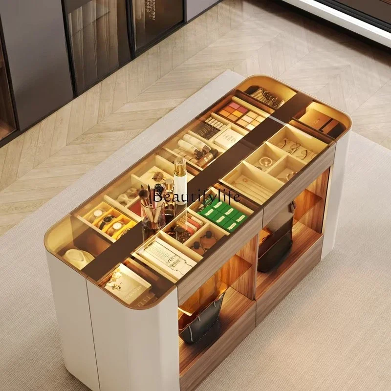 

FG26*light luxury cloakroom, mid-island cabinet, dresser, storage cabinet, jewelry display