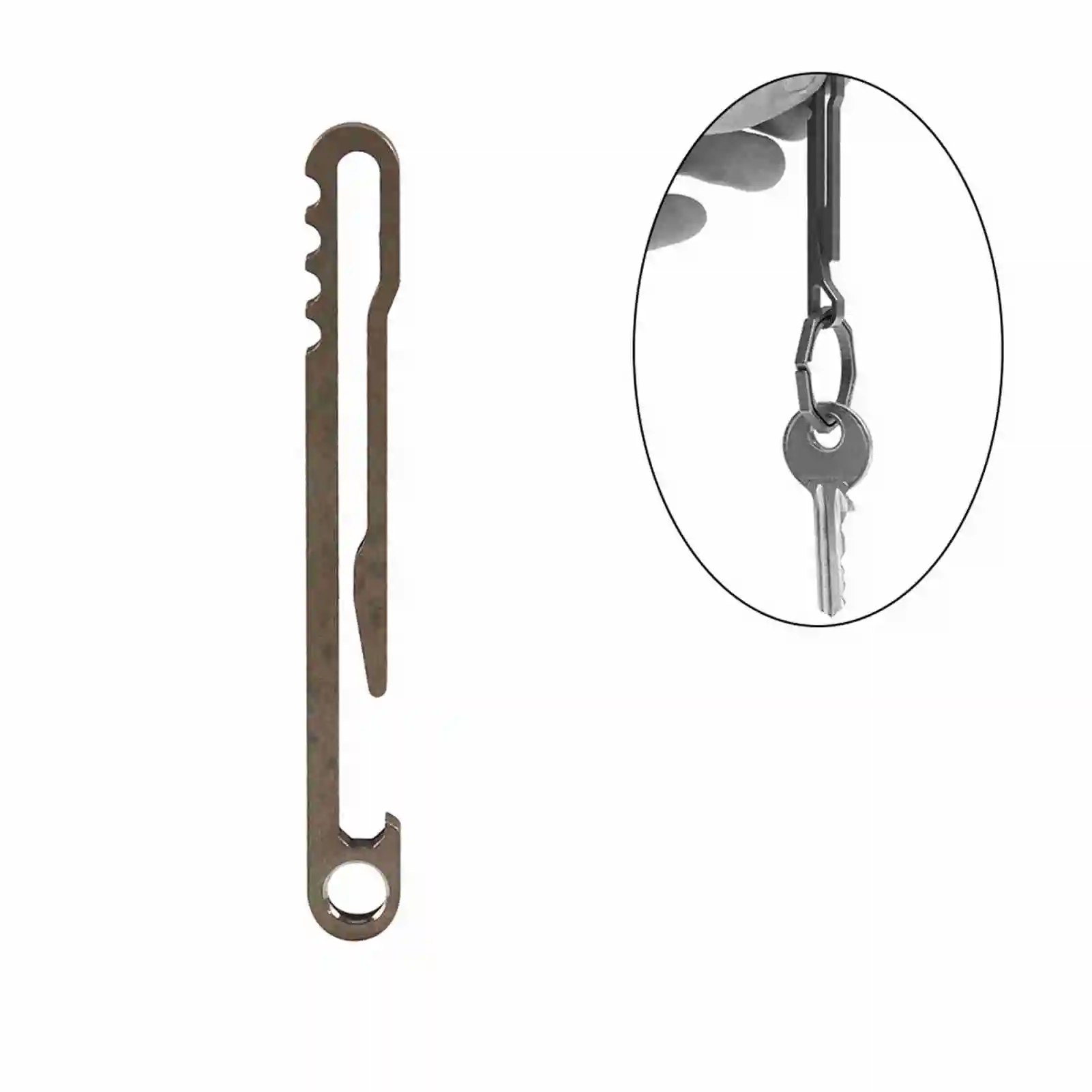 Hanging Buckle Bottle Opener Outdoor Equipment Titanium Alloy Key Ring Belt Clip Quick Draw Keychain