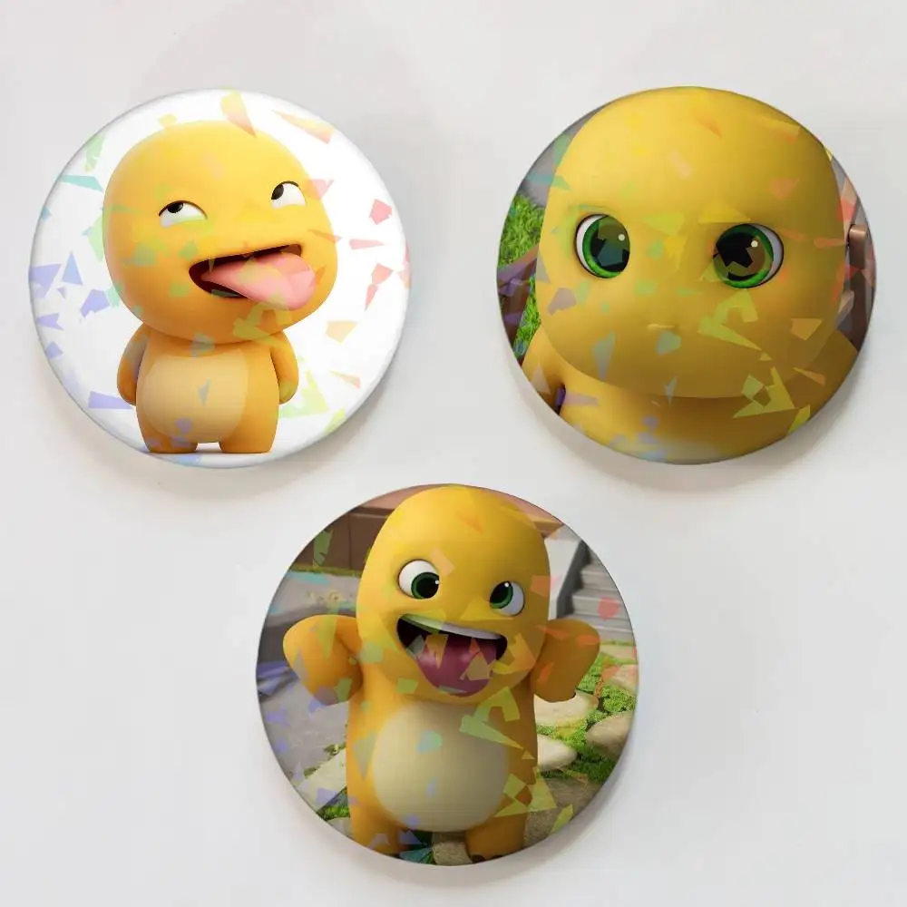 لطيف Nailong جولة رائعة شارة الليزر دبابيس دبابيس الإبداعية للملابس قبعة ظهره هدية الملحقات