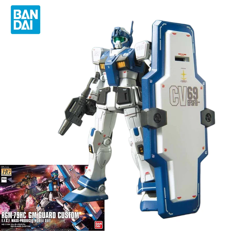 

Bandai Genuine GUNDAM HG GTO 1/144 Anime RGM-79HC GM GUARD CUSTOM Action Figure Assembly Model Toys Ornaments Gifts for Children