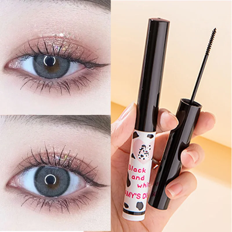 Black Brown Mascara for Eyelash Extension Waterproof Silk Fiber Thick Lengthening Curling Lashes Makeup Tool Korean Cosmetic 1PC