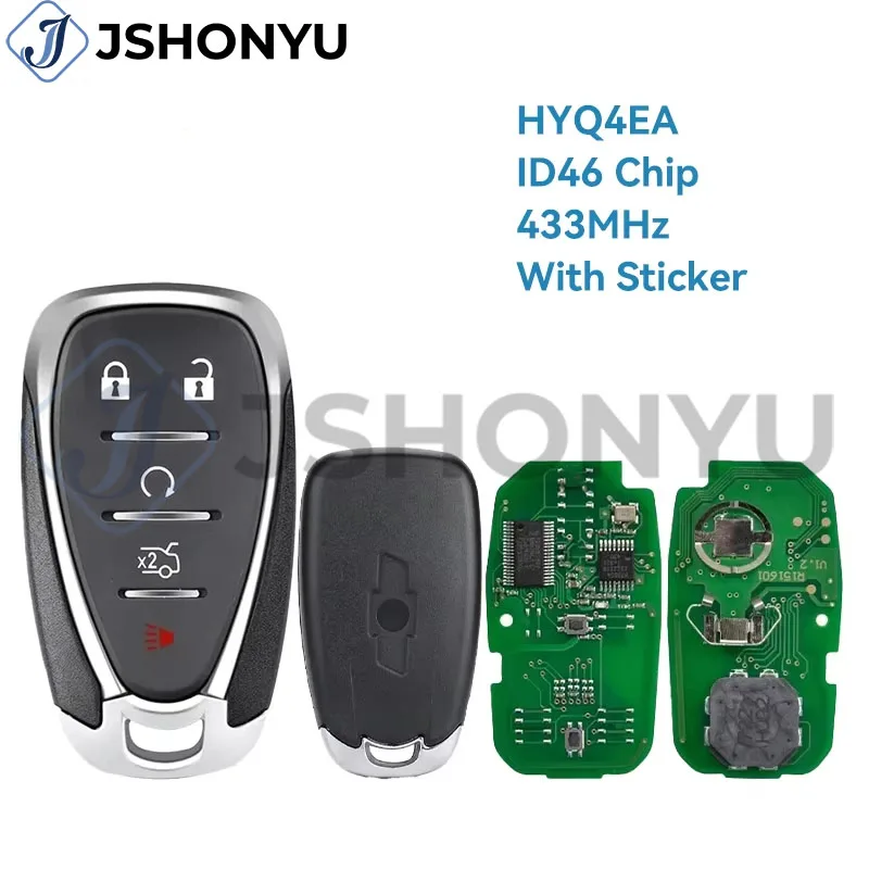 

JsHonYu HYQ4EA Smart Remote Key With Logo 433MHz ID46 for Chevrolet Cruze Blazer Traverse Trailblazer Bolt 2019-2024