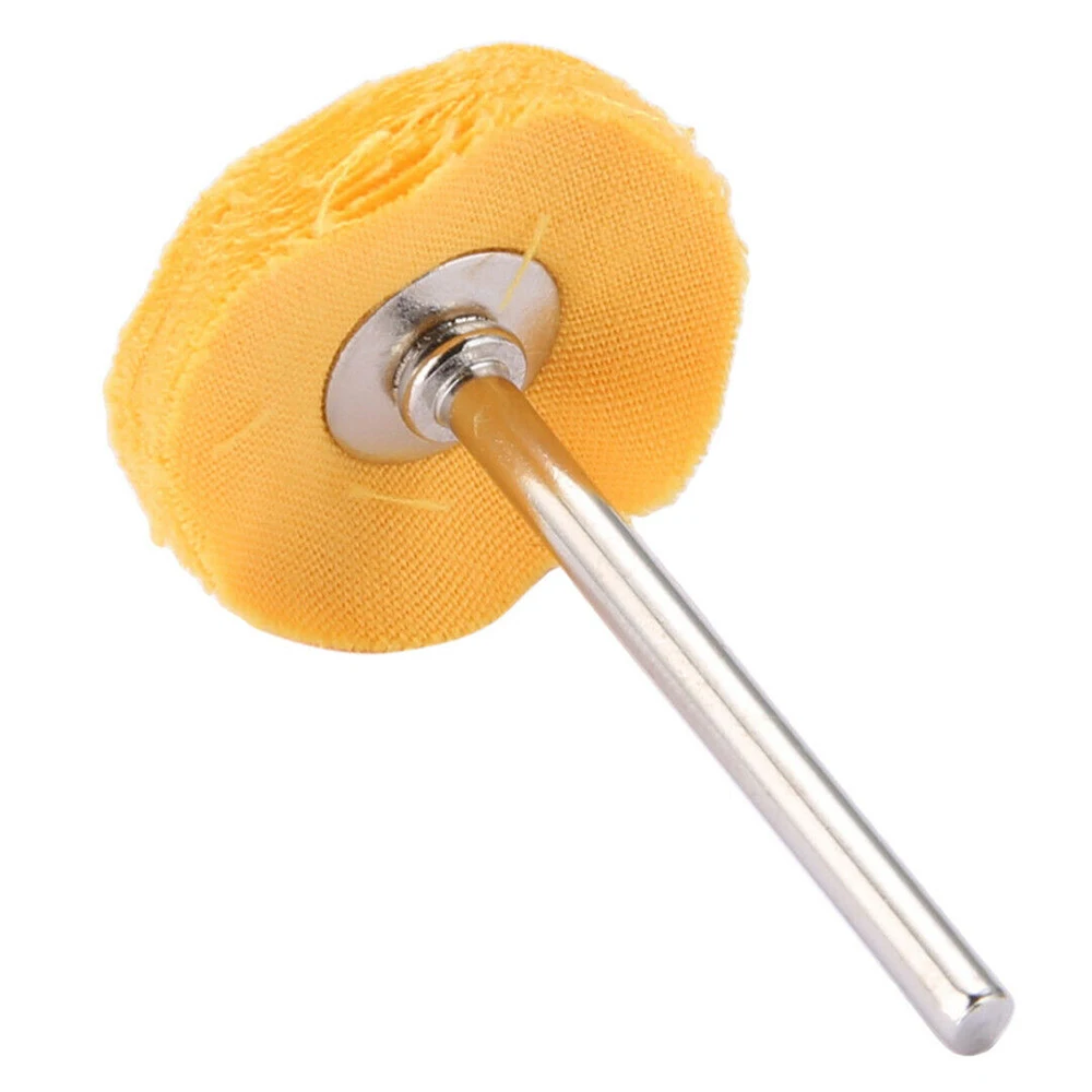 Equipment Accessories Polishing Wheel 25mm Workshop 3mm Shank Yellow Brush Buffer Buffing Burr remover Cloth Jewelry