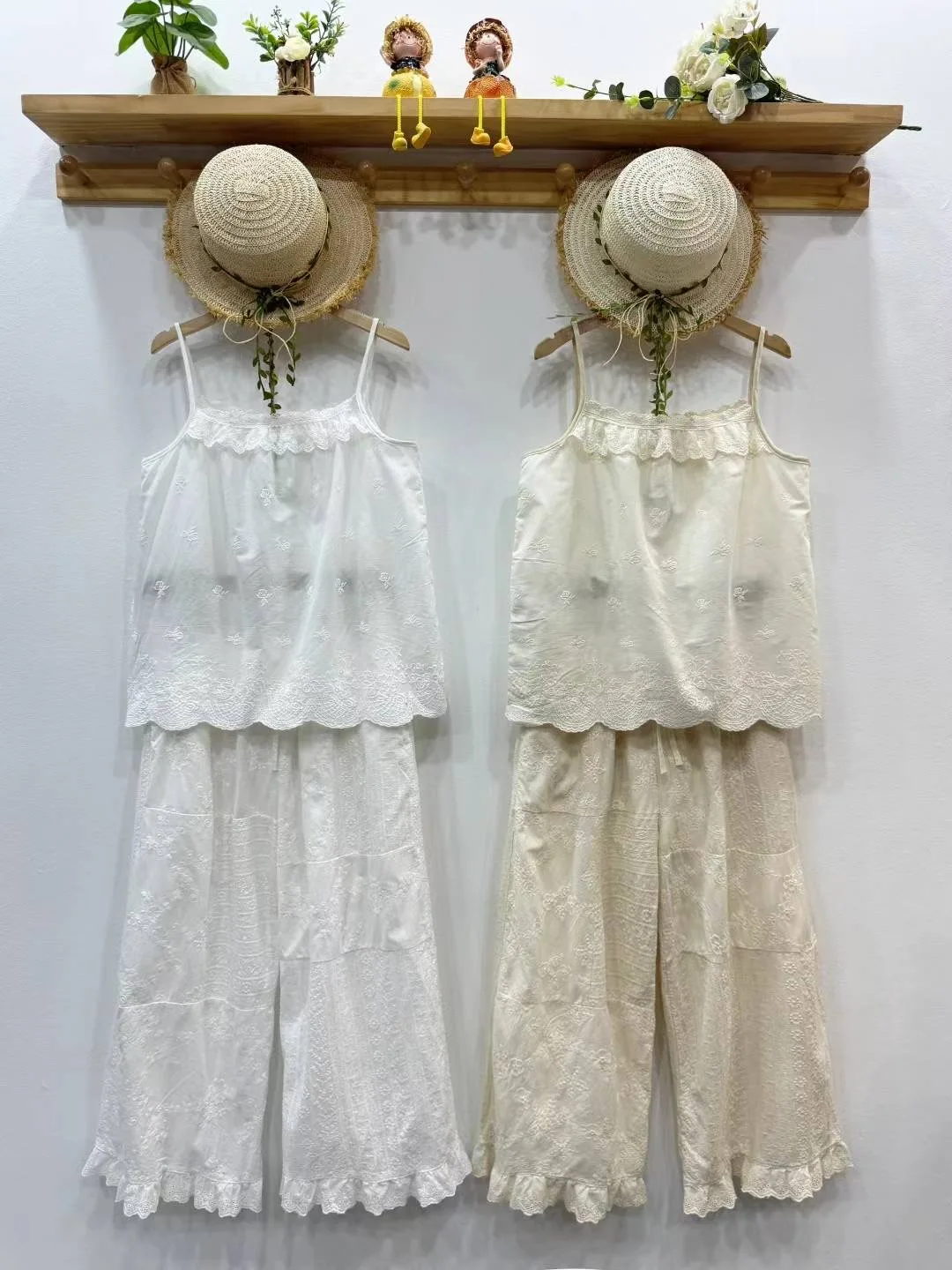 سترة قطنية صيفية جديدة لعام 2025 ، كشكشة مطرزة بدون أكمام للنساء ، قميص داخلي داخلي لتخفيض العمر من Mori Girl T57376CC #6