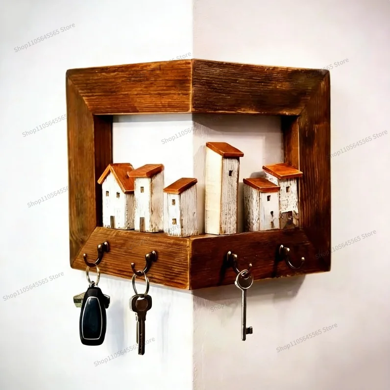 For wall hangers Wall hangers Clothes hooks Nordic door Bedroom hooks Solid wood key hooks