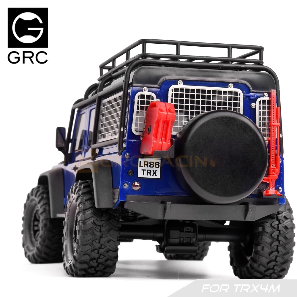 Metalowa trójwymiarowa siatka boczna/siatka tylnego okna GRC odpowiednia do zdalnie sterowanego pojazdu RC 1:18 TRX4M Defender/BRONCO