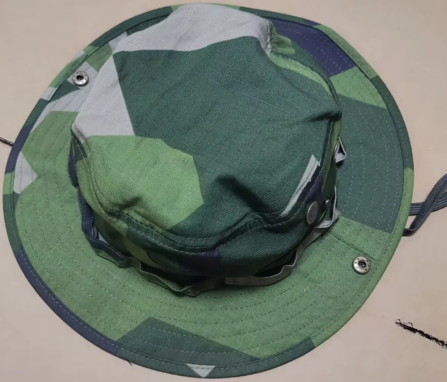 Swedish Geometry Camouflage Jungle Boonie Hat Man Green Cap