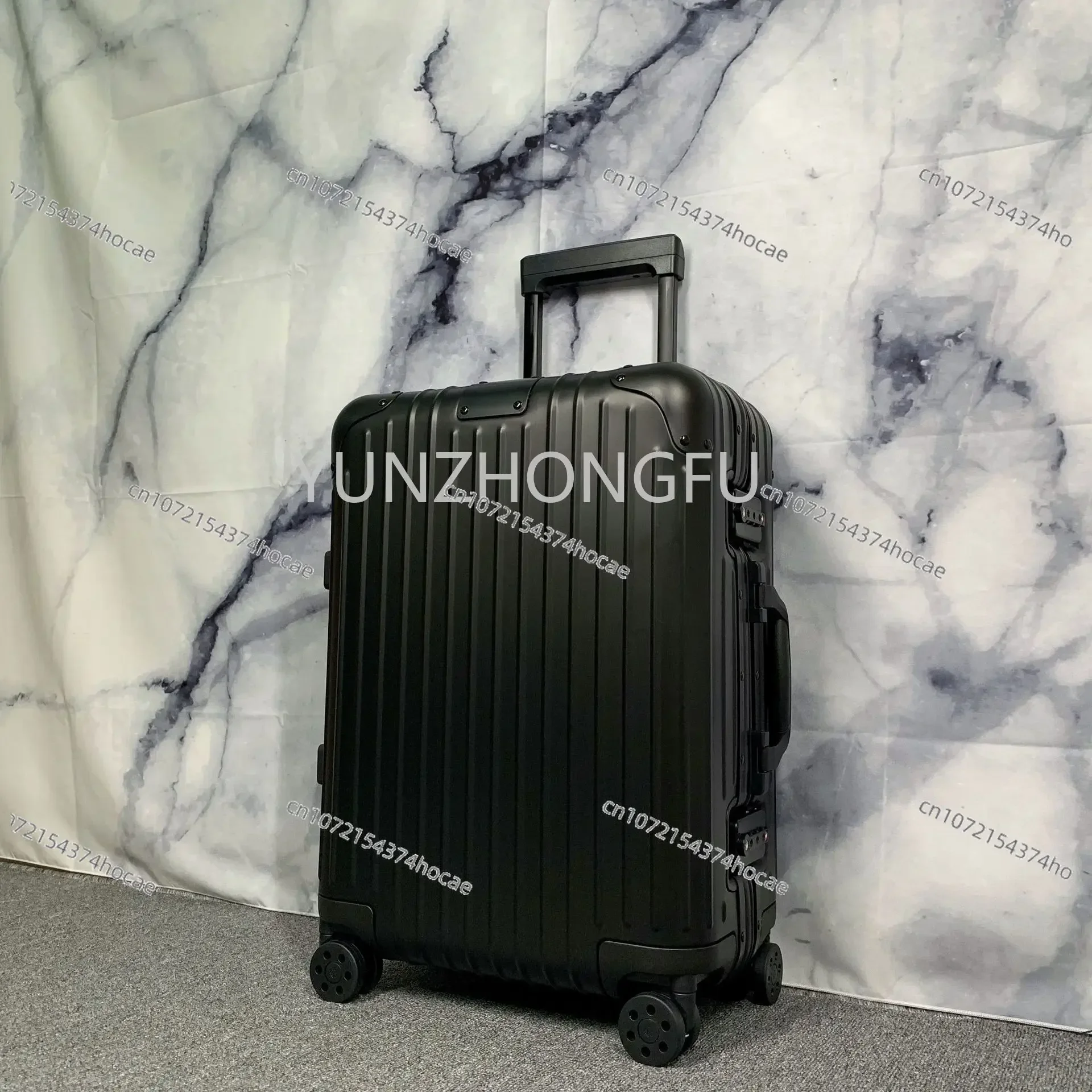 Original aluminum magnesium alloy 925 classic suitcase, 21 inch metal luggage for boarding, sport version zipper box